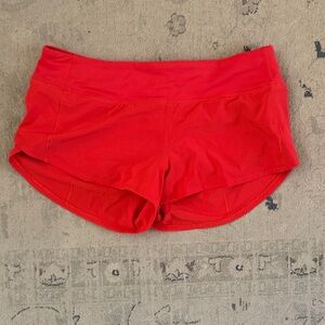 lululemon athletica Vivid Red Women's Athletic Shorts